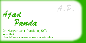 ajad panda business card